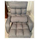 MMS164 Gray Padded Floor Armchair With Cushion