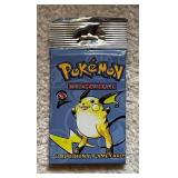 MMS177- Vintage SEALED Pokeman Base Set 2 Raichu Booster Pack