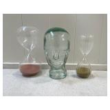 MMS189- (2) Hour Glass & Glass Display Head