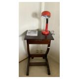 MMS205 Wooden Laptop Cart Table & Gooseneck Desk Lamp