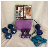 MMS250 Exercise Weights, Foam Block, Workout VHS Tapes & More!