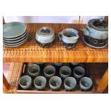 Vintage Somayaki Japanese Pottery Tea Set
