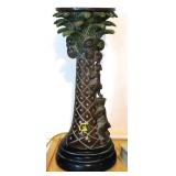 Monkey On A Tropical Palm Tree Larger Candle Holder