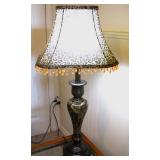 Matching Ceramic Beaded Leopard Shade Table Lamp - Good Quality