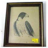 Vintage Falcon Lithograph