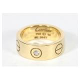 Cartier 18K yellow gold and diamond band