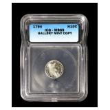 1794 Gallery Mint copy dime, slab certified