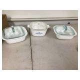 Three piece Corningware set with lidsHORSE ITEMS - HOME DECOR