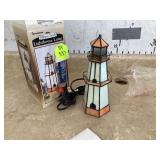Tiffany Style Lighthouse Lamp - Mid Century Modern DecorThis Tiffany StyleGold plated silver necklac