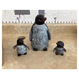 PENGUIN FIGURINES - FIGURINESThree pairs sterling silver