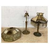 2 VINTAGE TIFFANY LAMPS FOR SALE - SHADES NEED