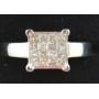 Sterling Silver .50ct Princess Set Diamond Ring