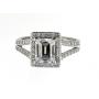 Emerald Cut 2.50 ct White Topaz Designer Ring