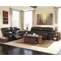 Ashley U982 LEATHER Reclining Sofa & Loveseat