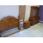 Bed w/ head & footboard - end table - dresser w m