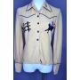 Vintage Embroidered Gabardine Western Shirt, S-M