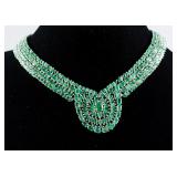 110ct Emerald Cleopatra Style Necklace CRV $9100