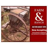 Farm & Ranch Auction August 28th