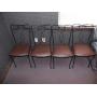 Set of 4 Metal Backing Chairs