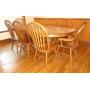 Oak Dining Table - 2 Leafs - 8 Chairs