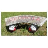 Concrete Georgia Bulldog Bench