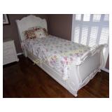 White Cream Twin Size Trundle Bed #1