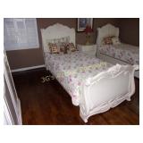 White Cream Twin Size Trundle Bed #2