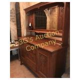 Beveled Mirror Tiger Oak Server/Buffett - Awesome