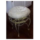 Wrought Iron Vanity Round Upholstered Seat