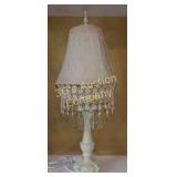 White Lamp with Crystal Prisms