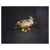 Metal Mallard Duck Trinket Box