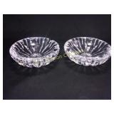 Lot of 2 Crystal Cut Glass Ash Trays