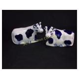 Hand Painted Blue & White Salt & Pepper Shakers