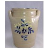 Blue and Cream Pottery Vase