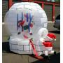 8' Tall Inflatable Snow Globe w Rotating Santa +